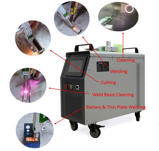 1700W Industrial Handheld Laser Welder Laser Welding Machine 5-in-1 Air Cool