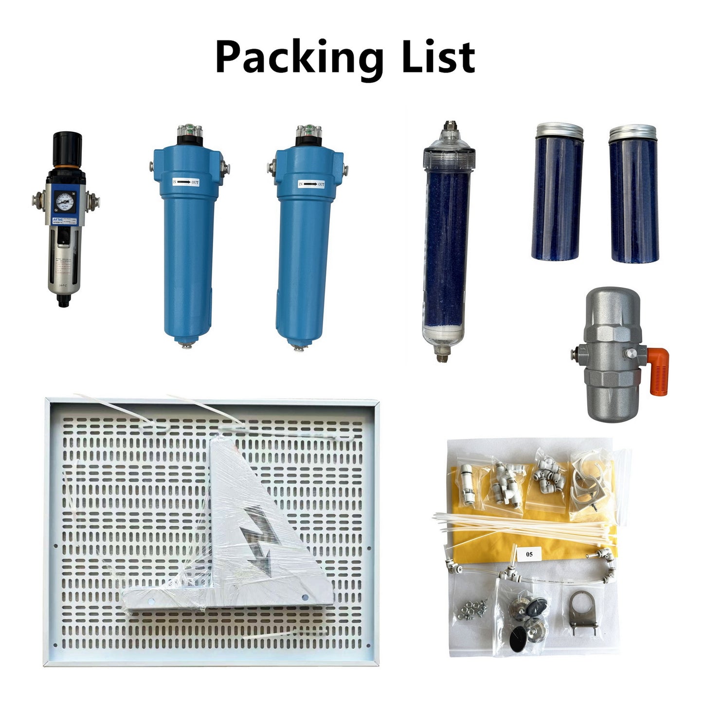 Industrial Air compressor Filter System with Regulator for Dry and Clean Air